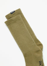 Afends Unisex Everyday - Hemp Crew Socks - Olive - Afends unisex everyday   hemp crew socks   olive   streetwear   sustainable fashion