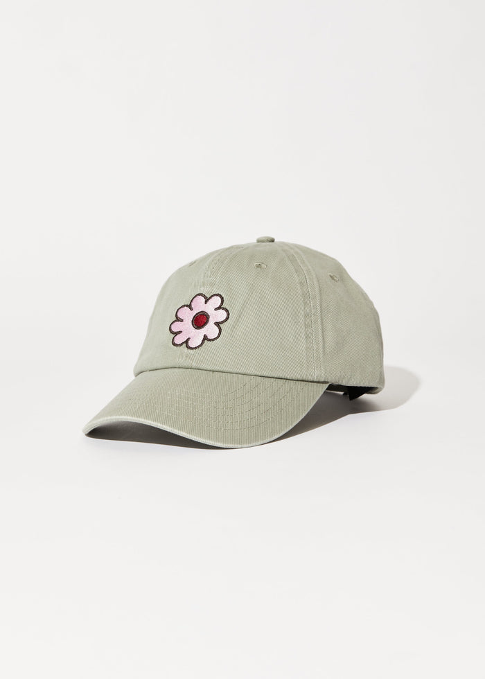 Afends Unisex Flower - 6 Panel Cap - Olive - Streetwear - Sustainable Fashion