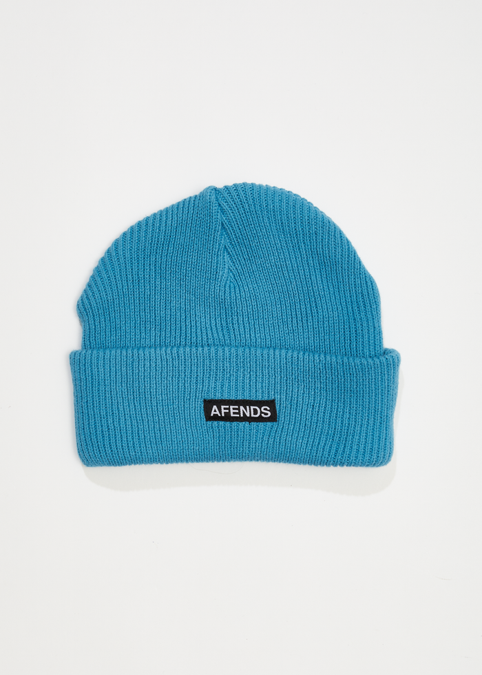 Afends Unisex Home Town - Recycled Knit Beanie - Dark Teal - Streetwear - Sustainable Fashion