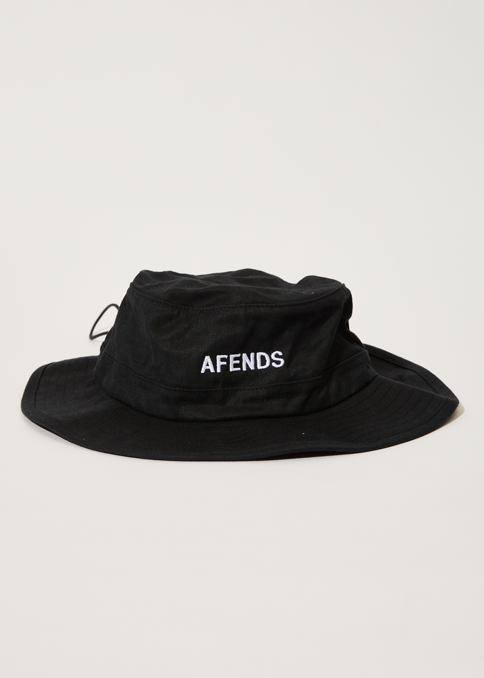 Afends Unisex Needle - Hemp Bucket Hat - Black - Streetwear - Sustainable Fashion