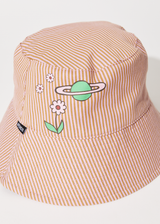 Afends Unisex Night Shade - Bucket Hat - Mustard Stripe - Afends unisex night shade   bucket hat   mustard stripe   streetwear   sustainable fashion