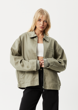 Afends Unisex Oracle - Workwear Jacket - Olive - Afends unisex oracle   workwear jacket   olive   streetwear   sustainable fashion