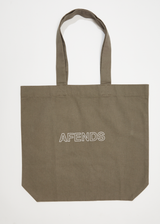Afends Unisex Outline - Recycled Tote Bag - Beechwood - Afends unisex outline   recycled tote bag   beechwood   streetwear   sustainable fashion