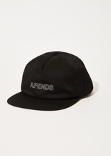 Afends Unisex Outline Recycled - Recycled 5 Panel Cap - Black - Afends unisex outline recycled   recycled 5 panel cap   black   streetwear   sustainable fashion