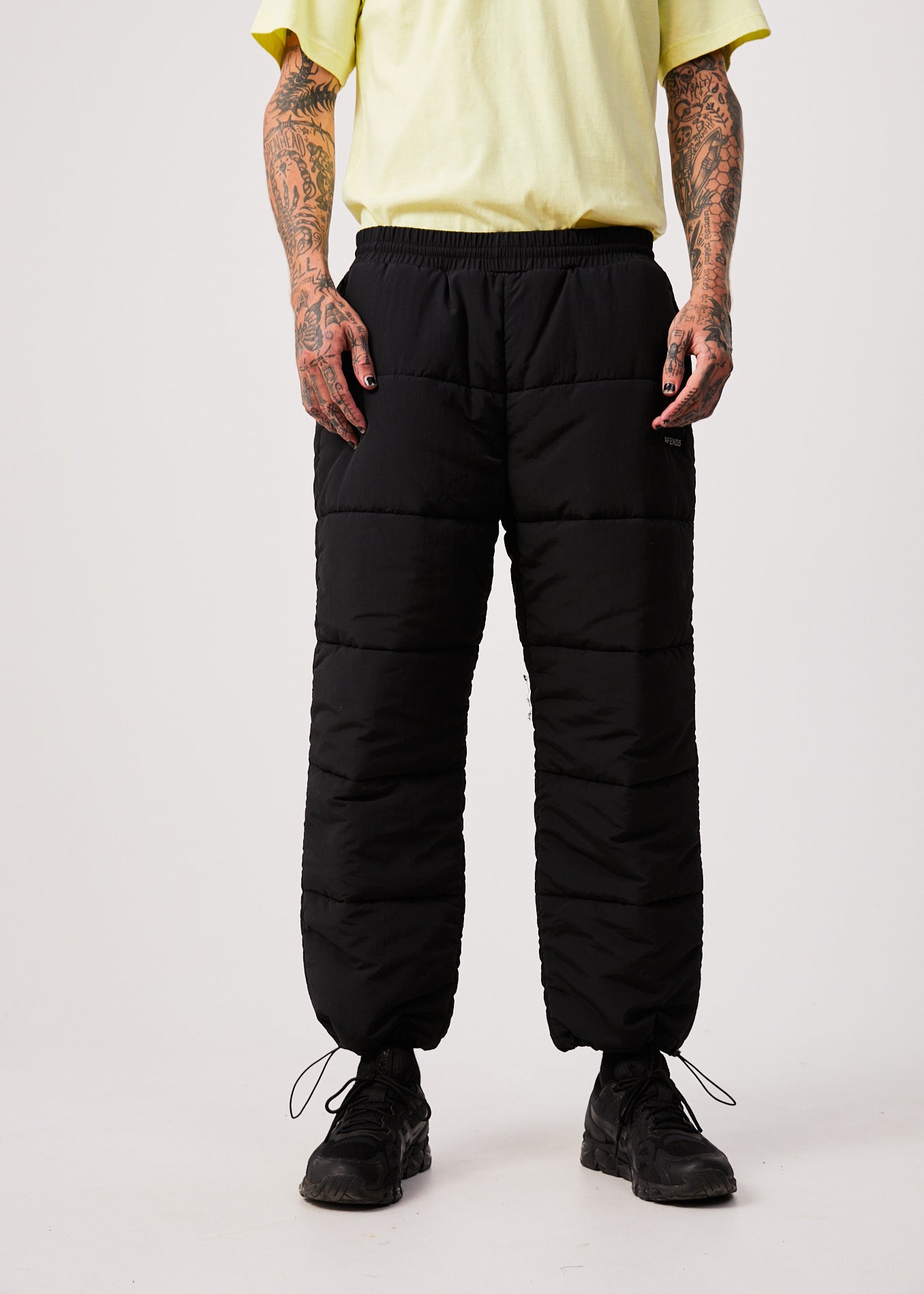 Pala - Unisex Recycled Puffer Pants - Black - Afends US.