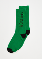 Afends Unisex Programmed - Recycled Crew Socks - Forest - Afends unisex programmed   recycled crew socks   forest   streetwear   sustainable fashion