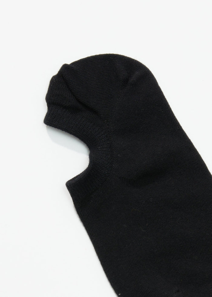 Afends Unisex Revolve - Hemp No Show Socks - Black - Streetwear - Sustainable Fashion