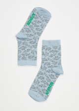 Afends Unisex Rhye - Recycled Crew Socks - Powder Blue - Afends unisex rhye   recycled crew socks   powder blue   streetwear   sustainable fashion