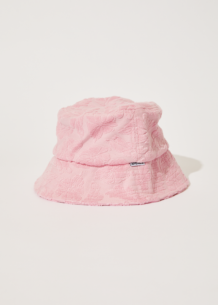 Afends Unisex Rhye - Recycled Terry Bucket Hat - Powder Pink - Streetwear - Sustainable Fashion
