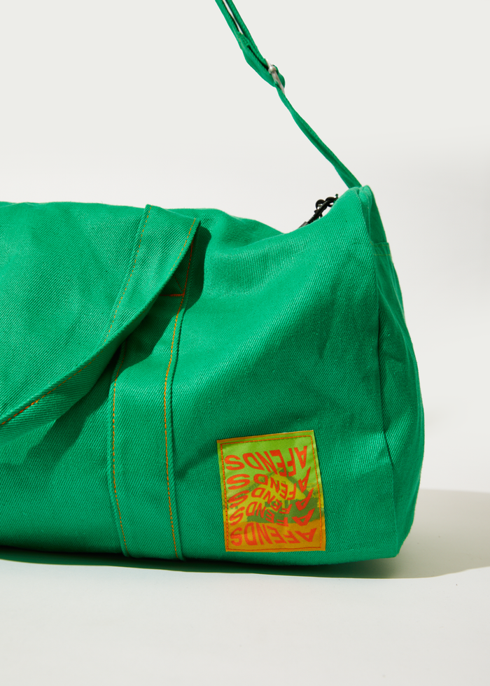 Afends Unisex Sleepy Hollow - Hemp Duffle Bag - Forest - Streetwear - Sustainable Fashion