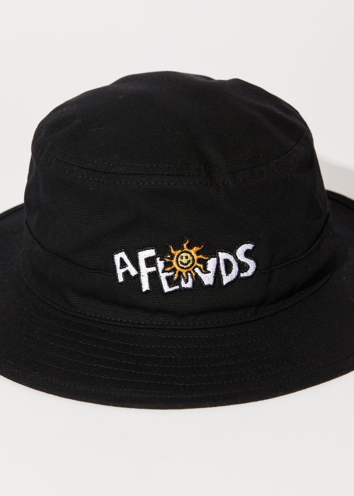 Afends Unisex Sunshine - Bucket Hat - Black - Streetwear - Sustainable Fashion
