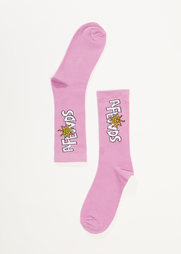 Afends Unisex Sunshine - Crew Socks - Candy - Streetwear - Sustainable Fashion
