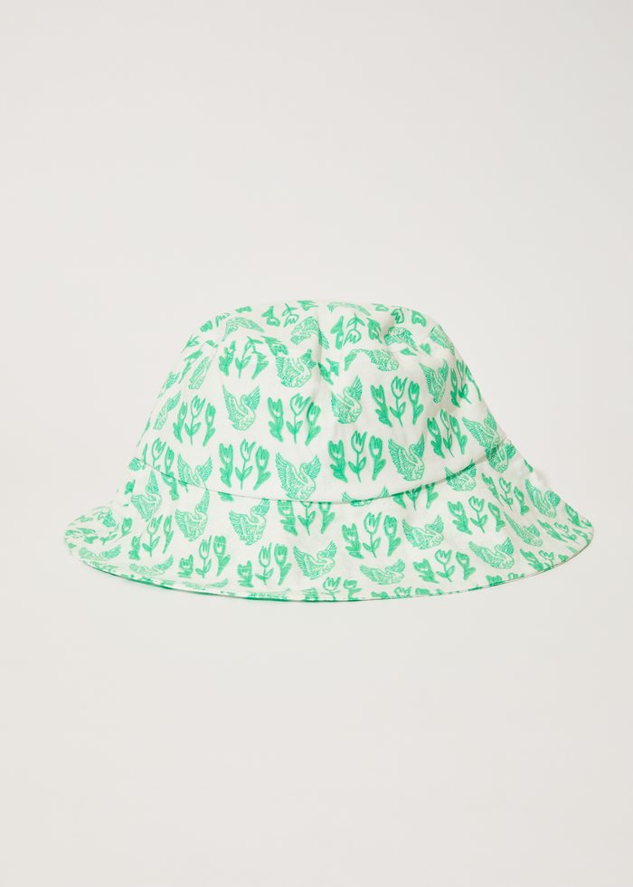 Afends Unisex Swan - Hemp Bucket Hat - Lime Green - Streetwear - Sustainable Fashion