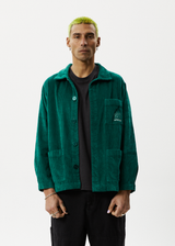 AFENDS Unisex Union - Corduroy Jacket - Emerald - Afends unisex union   corduroy jacket   emerald   streetwear   sustainable fashion