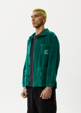 Afends Unisex Union - Corduroy Jacket - Emerald - Afends unisex union   corduroy jacket   emerald   streetwear   sustainable fashion