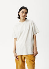Afends Unlimited - Boxy Logo T-Shirt - Worn White - Afends unlimited   boxy logo t shirt   worn white   streetwear   sustainable fashion