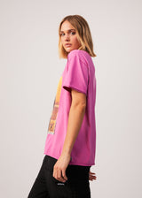 Afends Womens Boulevard - Recycled Oversized Graphic T-Shirt - Worn Bubblegum - Afends womens boulevard   recycled oversized graphic t shirt   worn bubblegum   streetwear   sustainable fashion