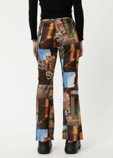 Afends Womens Boulevard - Recycled Sheer Flared Pants - Multi - Afends womens boulevard   recycled sheer flared pants   multi   streetwear   sustainable fashion