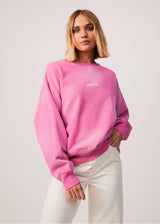 Afends Womens Boundless - Recycled Crew Neck Jumper - Bubblegum - Afends womens boundless   recycled crew neck jumper   bubblegum   streetwear   sustainable fashion