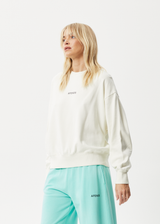 Afends Womens Boundless - Recycled Crew Neck Jumper - Off White - Afends womens boundless   recycled crew neck jumper   off white   streetwear   sustainable fashion