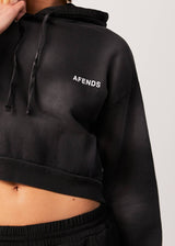 Afends Womens Boundless - Recycled Cropped Hoodie - Black - Afends womens boundless   recycled cropped hoodie   black   streetwear   sustainable fashion