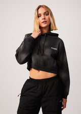Afends Womens Boundless - Recycled Cropped Hoodie - Black - Afends womens boundless   recycled cropped hoodie   black   streetwear   sustainable fashion