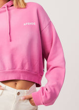 Afends Womens Boundless - Recycled Cropped Hoodie - Bubblegum - Afends womens boundless   recycled cropped hoodie   bubblegum   streetwear   sustainable fashion