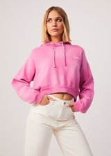 Afends Womens Boundless - Recycled Cropped Hoodie - Bubblegum - Afends womens boundless   recycled cropped hoodie   bubblegum   streetwear   sustainable fashion