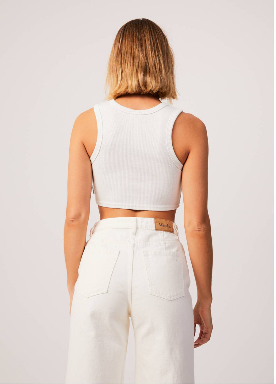 Off white discount cropped tank top