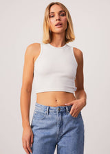 Afends Womens Dalston - Hemp Ribbed Tank - Off White - Afends womens dalston   hemp ribbed tank   off white   streetwear   sustainable fashion