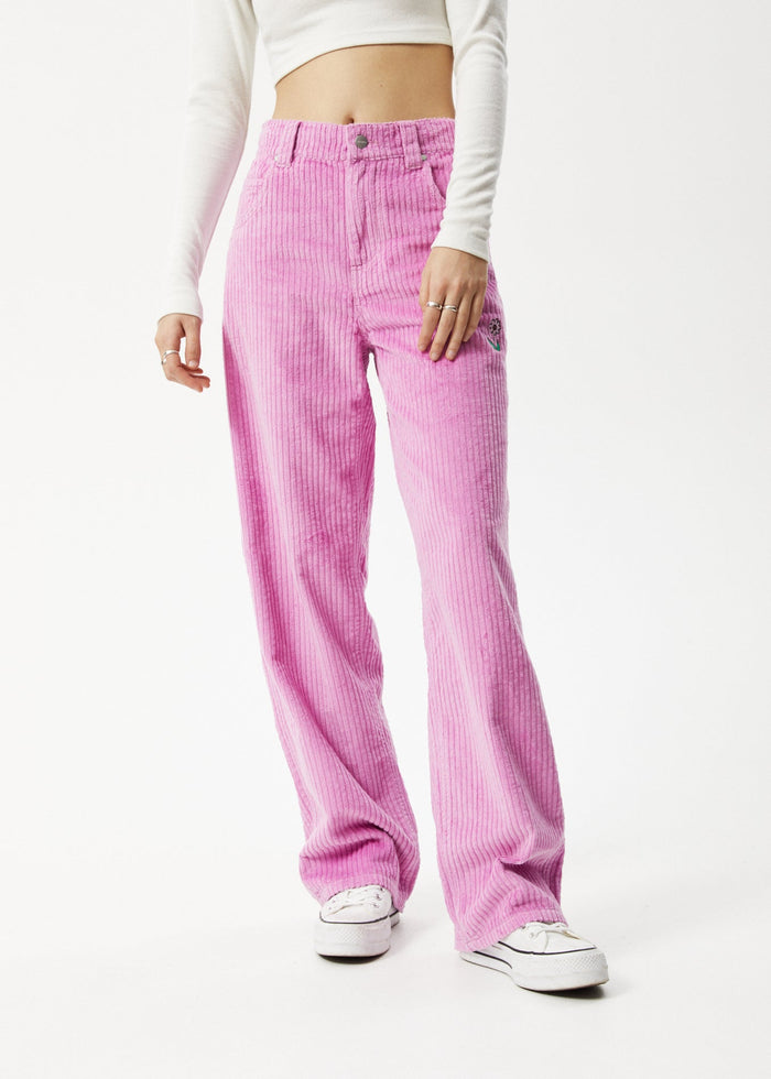 Afends Womens Day Dream - Corduroy Slouch Pants - Candy - Streetwear - Sustainable Fashion