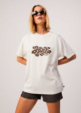 Afends Womens Digital Holiday - Recycled Oversized Floral T-Shirt - Off White - Afends womens digital holiday   recycled oversized floral t shirt   off white   streetwear   sustainable fashion