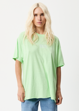 Afends Womens Elation - Hemp Oversized T-Shirt - Lime Green - Afends womens elation   hemp oversized t shirt   lime green   streetwear   sustainable fashion