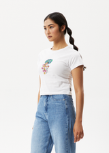 AFENDS Womens F Plastic - Baby T-Shirt - White - Afends womens f plastic   baby t shirt   white   streetwear   sustainable fashion