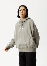 Afends Womens Flower - Hoodie - Olive - Afends womens flower   hoodie   olive   streetwear   sustainable fashion