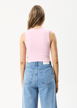 Afends Womens Harlow - Recycled Ribbed Singlet - Powder Pink - Afends womens harlow   recycled ribbed singlet   powder pink   streetwear   sustainable fashion