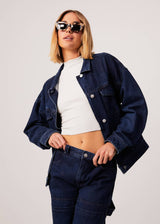 Afends Womens Innie - Hemp Denim Jacket - Original Rinse - Afends womens innie   hemp denim jacket   original rinse   streetwear   sustainable fashion
