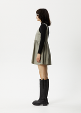 Afends Womens Jesse - Hemp Mini Dress - Olive - Afends womens jesse   hemp mini dress   olive   streetwear   sustainable fashion