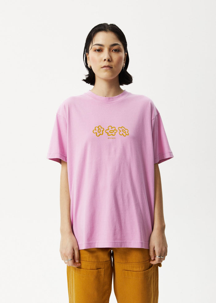 Afends Womens Lily Slay - Oversized Graphic T-Shirt - Candy - Streetwear - Sustainable Fashion