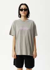 Afends Womens Lily Slay - Oversized Graphic T-Shirt - Olive - Afends womens lily slay   oversized graphic t shirt   olive   streetwear   sustainable fashion