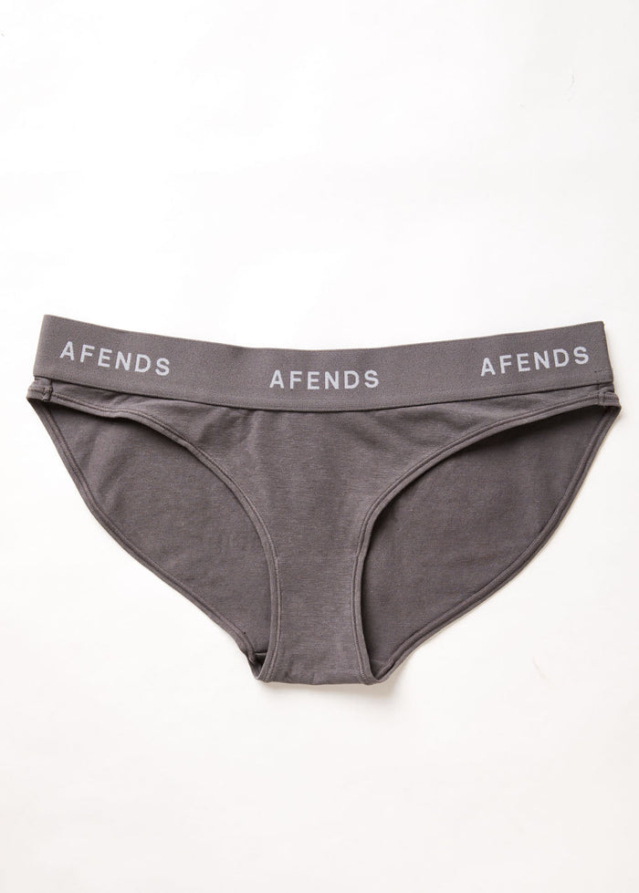 Afends Womens Molly - Hemp Bikini Briefs 3 Pack - Steel - Streetwear - Sustainable Fashion