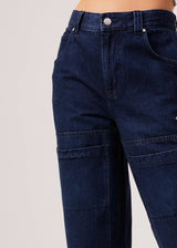 Afends Womens Moss - Hemp Denim Carpenter Jeans - Original Rinse - Afends womens moss   hemp denim carpenter jeans   original rinse   streetwear   sustainable fashion