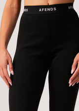 Afends Womens Pala - Recycled Ribbed Leggings - Black - Afends womens pala   recycled ribbed leggings   black   streetwear   sustainable fashion