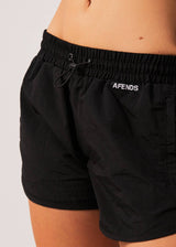 Afends Womens Pala - Recycled Spray Shorts - Black - Afends womens pala   recycled spray shorts   black   streetwear   sustainable fashion