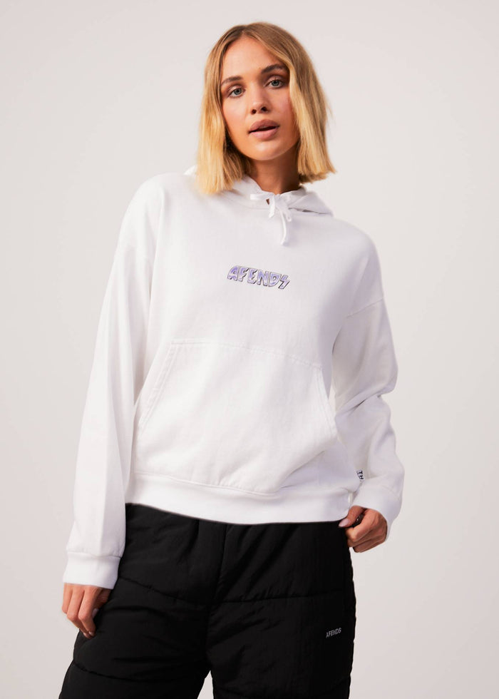 Afends Womens Pearly - Hemp Hoodie - White - Streetwear - Sustainable Fashion