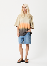 Afends Womens Polarised - Recycled Oversized T-Shirt - Cement - Afends womens polarised   recycled oversized t shirt   cement   streetwear   sustainable fashion