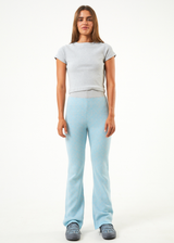 Afends Womens Samia - Recycled Knit Pants - Sky Blue - Afends womens samia   recycled knit pants   sky blue   streetwear   sustainable fashion