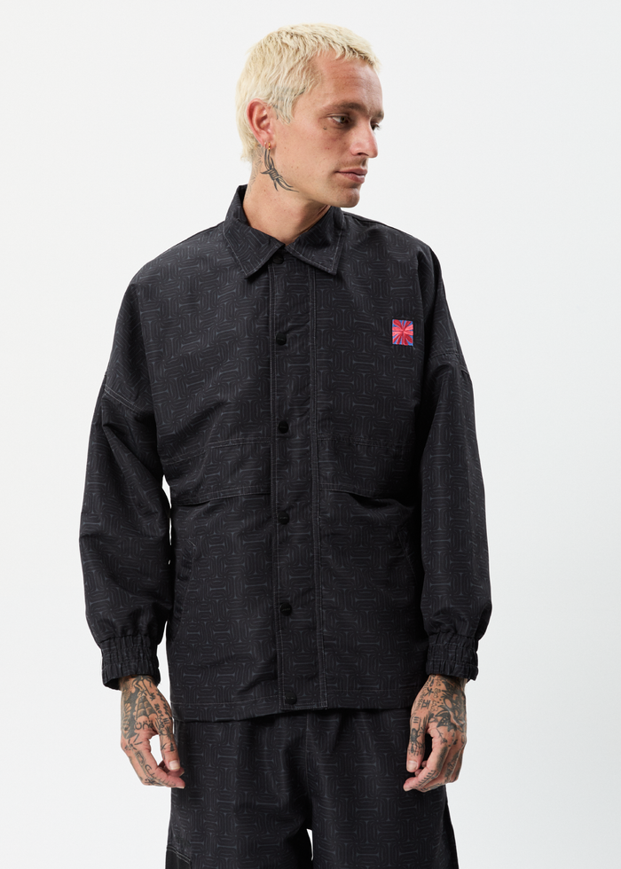 Afends Mens Escape - Recycled Spray Jacket - Charcoal - Streetwear - Sustainable Fashion