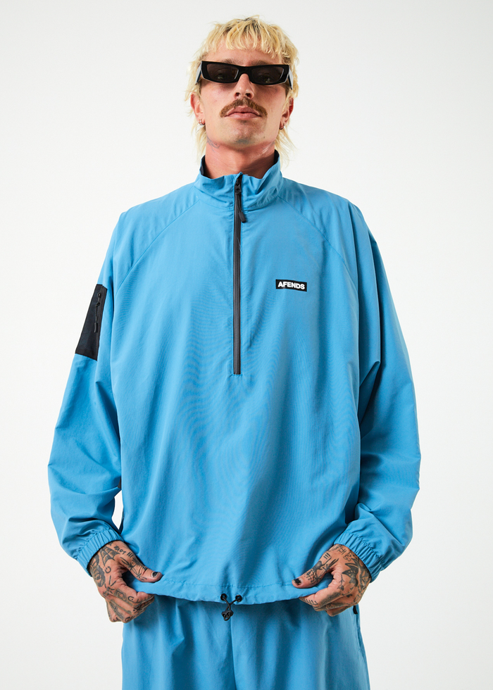 Afends Mens Polar - Recycled Spray Jacket - Dark Teal - Streetwear - Sustainable Fashion