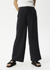 Afends Womens Sienna - Hemp Wide Leg Pants - Black - Afends womens sienna   hemp wide leg pants   black   streetwear   sustainable fashion